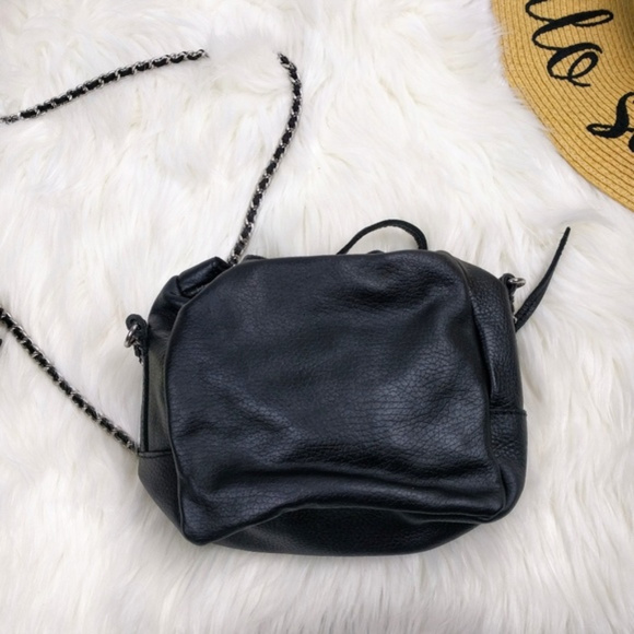 Zara Handbags - Zara Mini Chain Crossbody Leather Bag